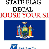 NEW YORK STATE FLAG, STICKER, DECAL, 5YR VINYL State Flag of New York