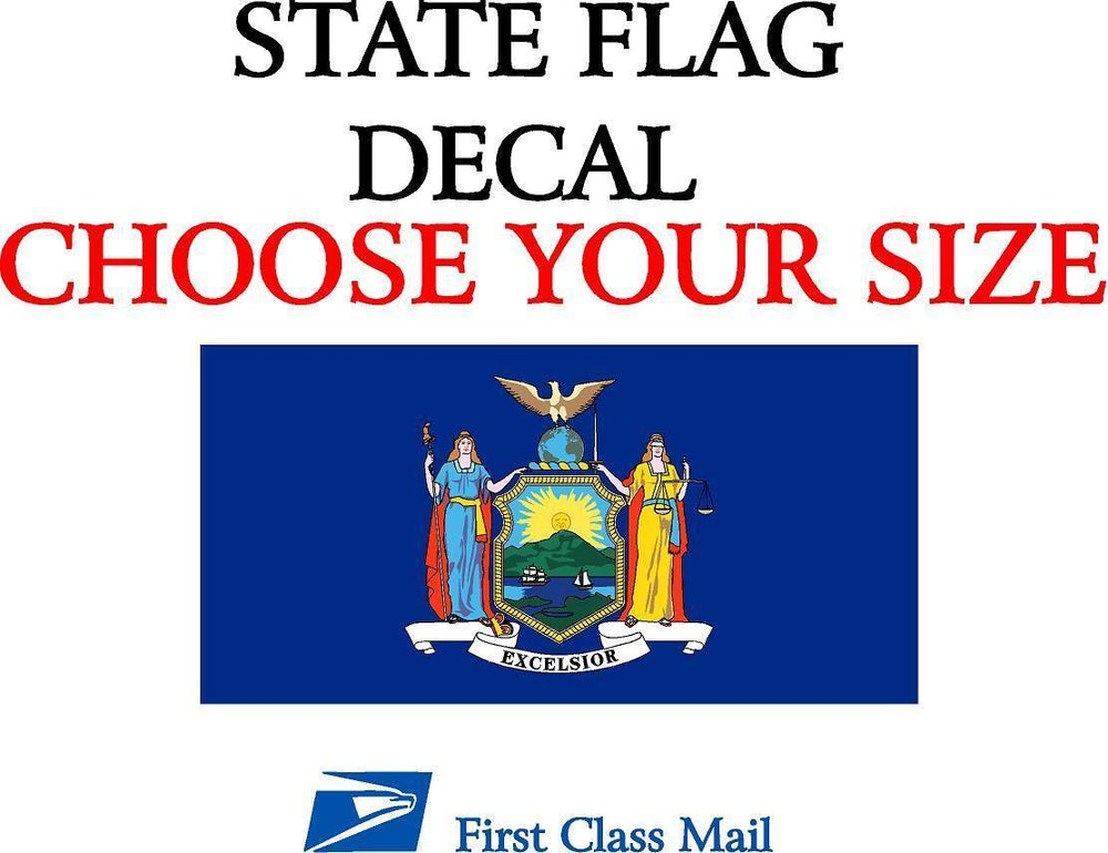NEW YORK STATE FLAG, STICKER, DECAL, 5YR VINYL State Flag of New York