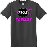 Proud Grammy heart shirt - Gram, Grammy, Grandma - Novelty T-shirt
