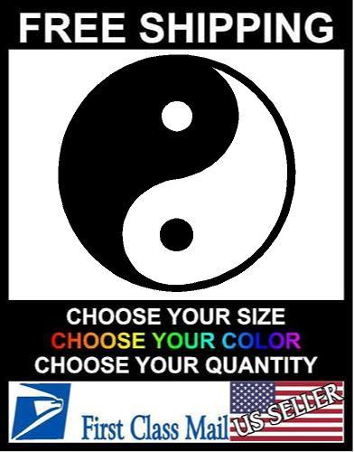 YIN YANG DECALS CAR TRUCK LAPTOP STICKER 6 YR