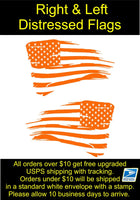 
              American Flag Distressed Right & Left Vinyl Decal Sticker  14 Colors 6yr vinyl
            