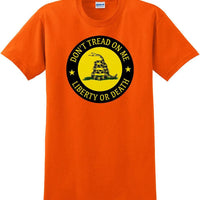 Don't Tread On Me SHIRT LIBERTY OR DEATH Gadsden Flag 2nd Guns SM-5XL-DTOMS1