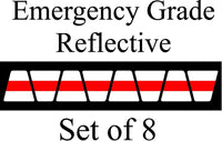 
              White  w/ Red Stripe HELMET TETS TETRAHEDRONS HELMET STICKER  EMT REFLECTIVE
            
