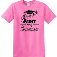 Graduation - PROUD AUNT of a Graduate - shirt - short sleeved T-shirt