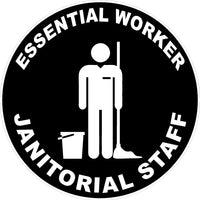 Essential Worker Janitorial Staff Decal