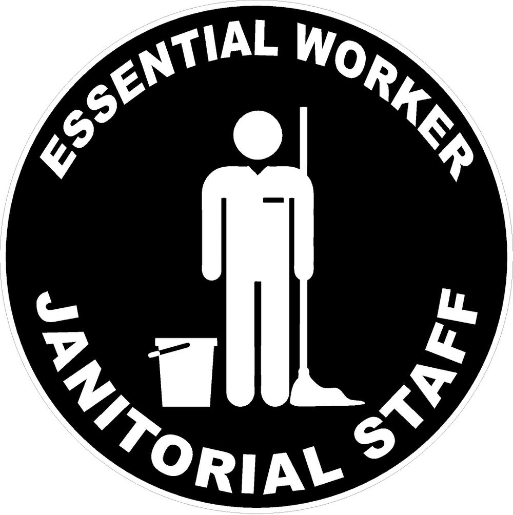 Essential Worker Janitorial Staff Decal