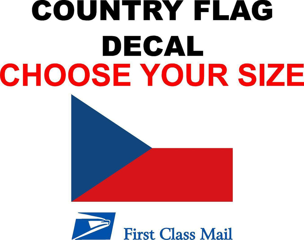 CECH REPUBLIC COUNTRY FLAG, STICKER, DECAL, 5YR VINYL, STATE FLAG