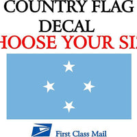 MICRONESIAN COUNTRY FLAG, STICKER, DECAL, 5YR VINYL, STATE FLAG