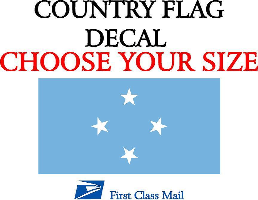 MICRONESIAN COUNTRY FLAG, STICKER, DECAL, 5YR VINYL, STATE FLAG