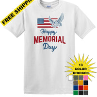 Memorial Day shirt Flag Eagle We Will Always Remember 13 color choices -mds2