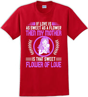 
              If Love is as sweet as a flower then my Mother is sweet  - Mother's Day TShirt
            