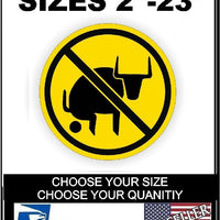 No Bull$hit Hard Hat Sticker / Helmet Decal Label Bull Funny Sarcastic Crap