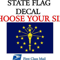 INDIANA STATE FLAG, STICKER, DECAL, 5 YR VINYL State flag of Indiana
