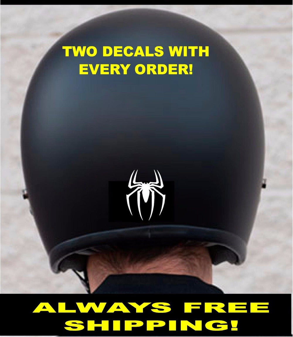 TWO SPIDER MOTORCYCLE HELMET 3m REFLECTIVE DECALS