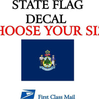 Maine STATE FLAG, STICKER, DECAL, State Flag of Maine 5YR VINYL