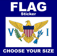 
              US VIRGIN ISLANDS FLAG, STICKER, DECAL, 5 YR VINYL
            