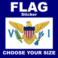 US VIRGIN ISLANDS FLAG, STICKER, DECAL, 5 YR VINYL