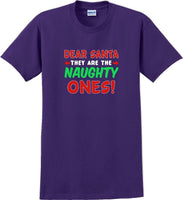 
              Dear Santa -they are the- Naughty ones - Christmas Day T-Shirt -12 color choices
            