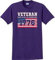 
              VETERAN PAYING THE BILL SINCE 1776 Veterans day Soldier USA Support T-Shirt
            
