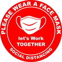 Please wear a face mask window Decal sticker social distancing Choose your color