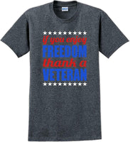 
              IF YOU ENJOY FREEDOM THANK A VETERAN, Veterans day Soldier USA Support T-Shirt
            
