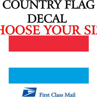 LUXEMBOURGER COUNTRY FLAG, STICKER, DECAL, 5YR VINYL, STATE FLAG