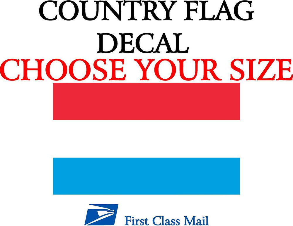 LUXEMBOURGER COUNTRY FLAG, STICKER, DECAL, 5YR VINYL, STATE FLAG