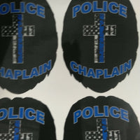 Police Chaplain Vinyl Decal Police Badge REFLECTIVE