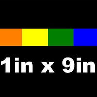 1X9 Gay Pride Rainbow Flag Car Vinyl Decal Outdoor Window Car Sticker LGBT, PR1