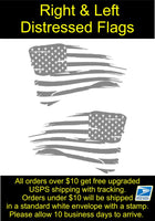 
              American Flag Distressed Right & Left Vinyl Decal Sticker  14 Colors 6yr vinyl
            