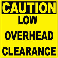 Coroplast Construction Signs - 48" x 48" - Qty 2 -Caution Low Overhead Clearance
