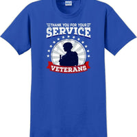 THANK YOU FOR YOUR SERVICE VETERANS , Veterans day Soldier USA Support T-Shirt