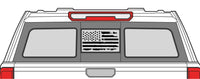 
              Chevrolet Silverado Back Window Distressed American Flag Decal 2019-2024
            