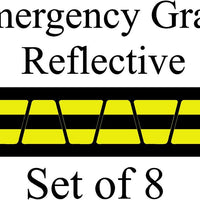 Lime w/ Black Stripe HELMET TETS TETRAHEDRONS HELMET STICKER  EMT REFLECTIVE