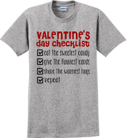 
              Valentine's Day Checklist  - Valentine's Day Shirts - V-Day shirts
            
