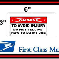 Toolbox STICKER Funny Warning Sticker - TO AVOID INJURY