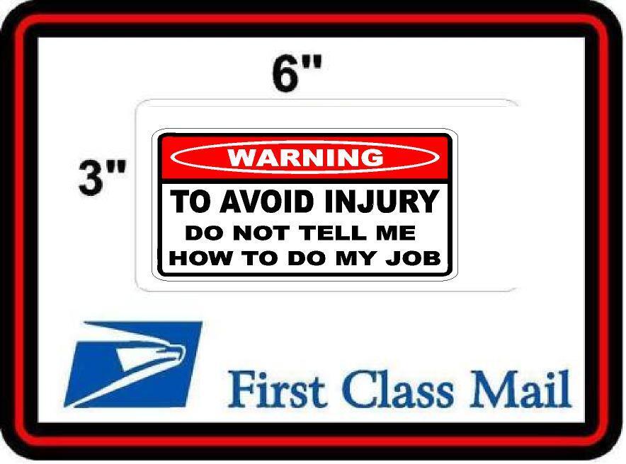 Toolbox STICKER Funny Warning Sticker - TO AVOID INJURY