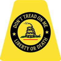 Dont Tread on Me yellow HELMET TETS TETRAHEDRONS HELMET STICKER REFLECTIVE