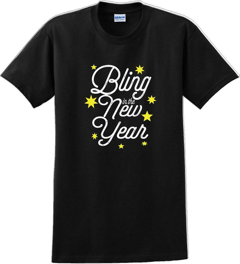 Bling in the New Year with stars T-Shirt - New Years Shirt - 12 color choices