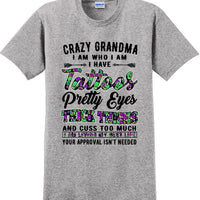Crazy Tattooed Grandma T-Shirt - 12 color choices