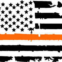 Back Window Distressed American Flag Decal fits trucks cars vans by size