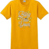 Bling in the New Year with stars T-Shirt - New Years Shirt - 12 color choices