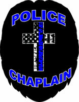 
              Police Chaplain Vinyl Decal Police Badge REFLECTIVE
            