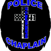 Police Chaplain Vinyl Decal Police Badge REFLECTIVE