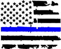 
              Back Window Distressed American Flag Decal fits trucks cars vans by size
            