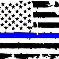 Back Window Distressed American Flag Decal fits trucks cars vans by size