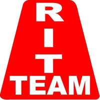 Red RIT Team HELMET TETS TETRAHEDRONS HELMET STICKER  EMT REFLECTIVE