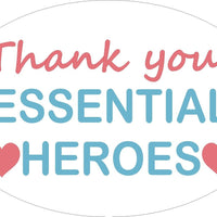 3x5 Vacation style Thank you Essential Heroes decal - JC