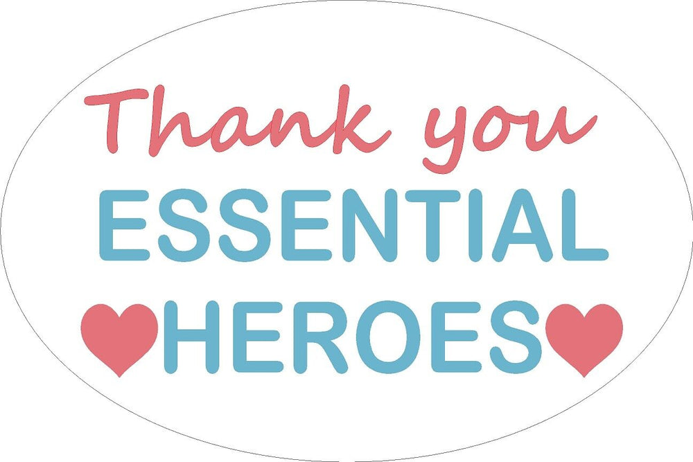 3x5 Vacation style Thank you Essential Heroes decal - JC