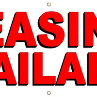 LEASING AVAILABLE - Advertising Vinyl Banner Flag Sign  printed in the USA